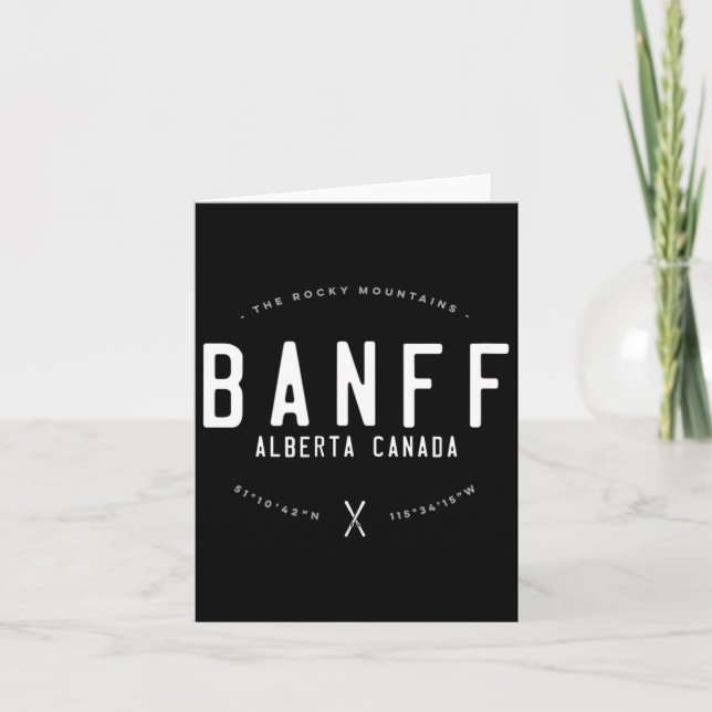 Nff Alberta Canada Graphic Distressed Vintag Ski Karte (Vorderseite)