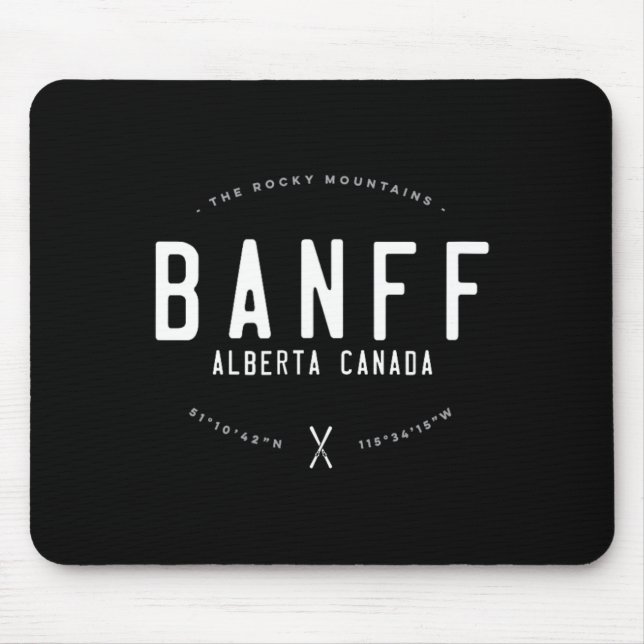 Nff Alberta Canada Graphic Distressed Vintag Ski Mousepad (Vorne)