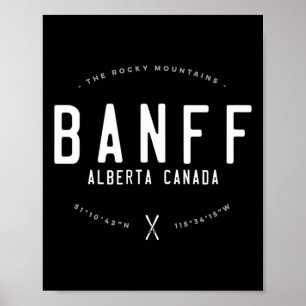 Nff Alberta Kanada Grafik Abgenutzt Vintage Ski Poster