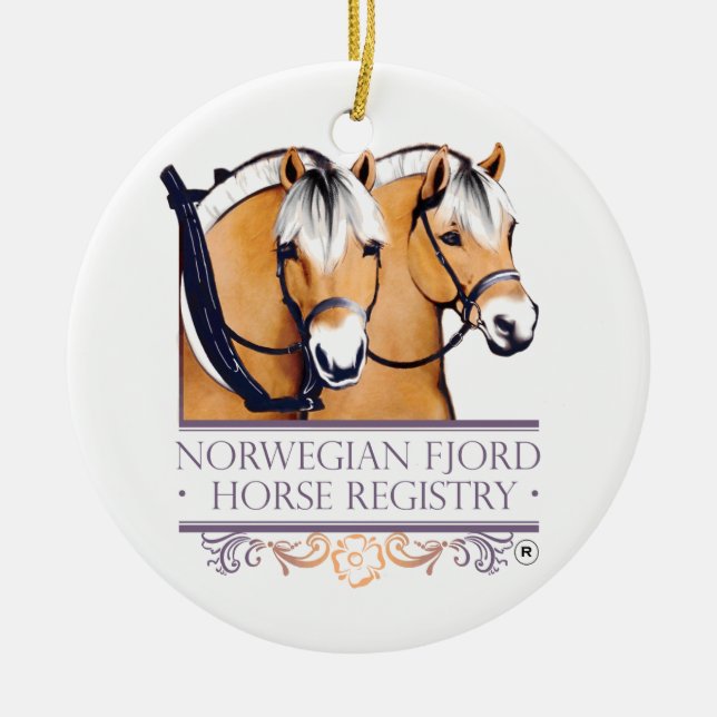 NFHR Logo-Weihnachtslogo Keramikornament (Vorne)