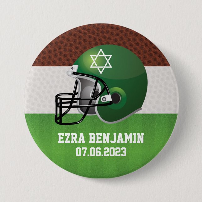 NFL American Football Bar Mitzvah Button (Vorderseite)