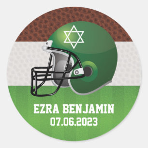 NFL American Football Bar Mitzvah Runder Aufkleber