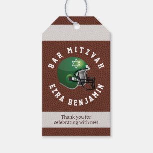 NFL American Football Bar Mizwa Geschenk Tags Geschenkanhänger