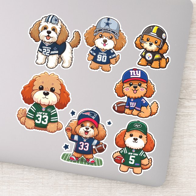NFL Cavoodles Aufkleber (Detail)