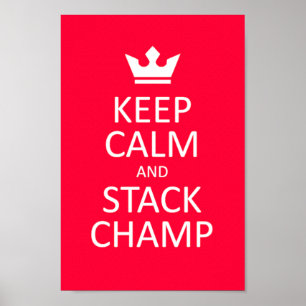 NFT Champions Behielt Calm & Stack CHAMP Meme Post Poster