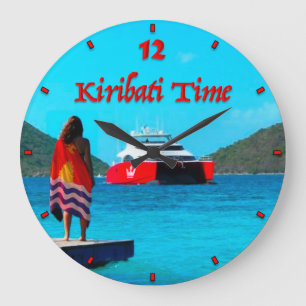 NFT Champions Kiribati Time Clock Große Wanduhr