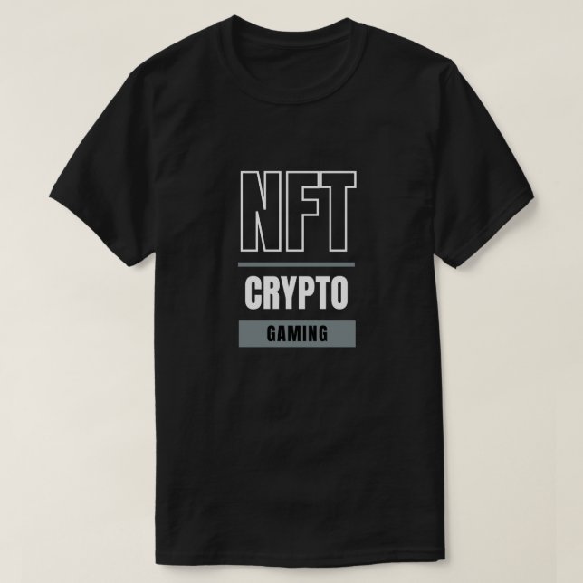 NFT Crypto Gaming T - Shirt Digitale Kunst & Block (Design vorne)
