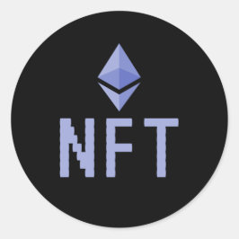 NFT-NFTs ohne Fungible-Token Runder Aufkleber