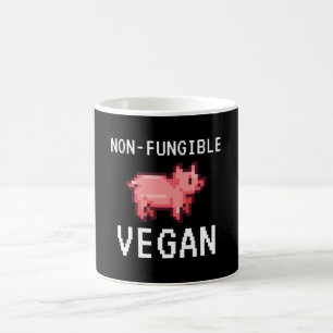 NFT, nicht Fungible, auf Veganer Pflanze basierend Kaffeetasse