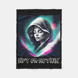 NFT oder Nothin" - Bold Web3 & Crypto Enthusiasten Fleecedecke