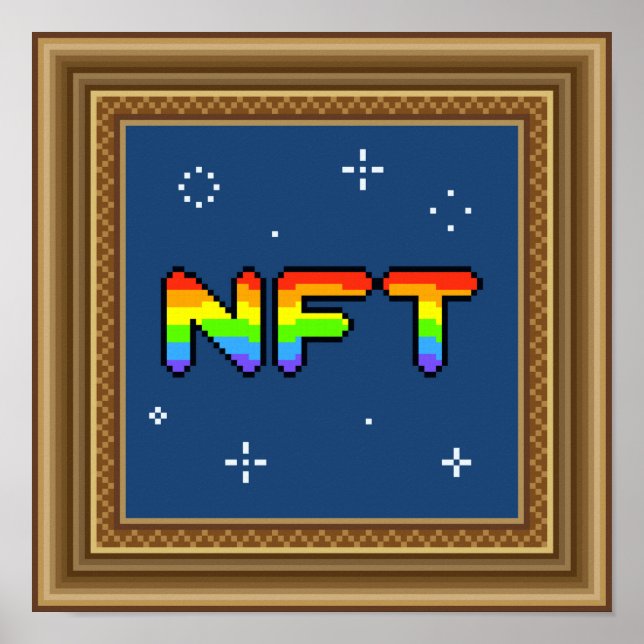 NFT Pixel Kunstrahmen Poster (Vorne)