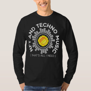 Nft- und Techno-Musik-Krypto-Token T-Shirt