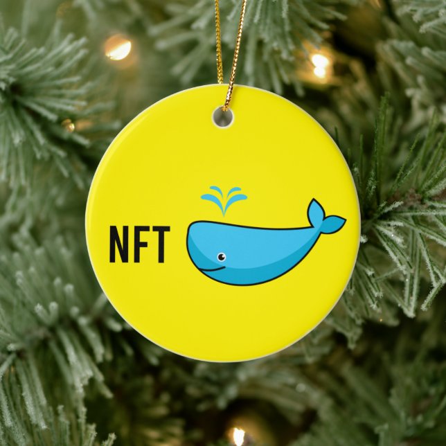 NFT Whale Art Funny Keramik Ornament (Baum)