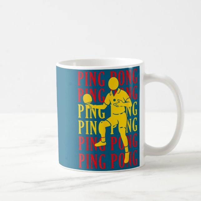 Ng Ng Table Tennis Player Fans Child Man Retro  Kaffeetasse (Rechts)