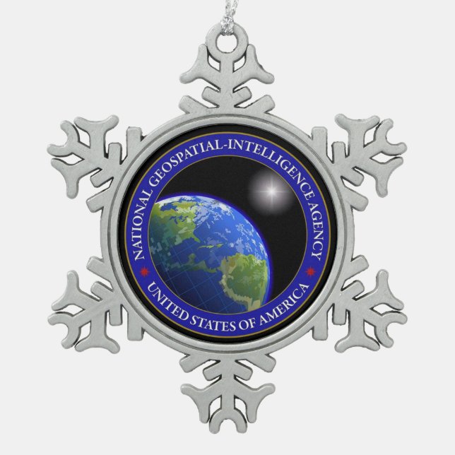 NGA SCHNEEFLOCKEN Zinn-Ornament (Vorderseite)