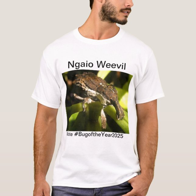 Ngaio weevil for Bug of the year 2025 T-Shirt (Vorderseite)