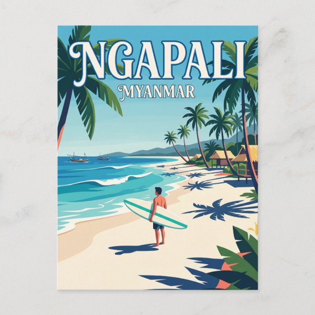 Ngapali Strand Myanmar Postkarte (Vorderseite)