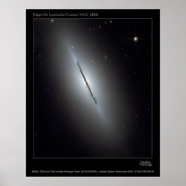 NGC5866-Edge-OnLenticularGalaxy-20 Poster (Vorne)