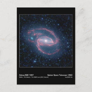 NGC 1097 Gekochte Galaxie der Nacht Postkarte