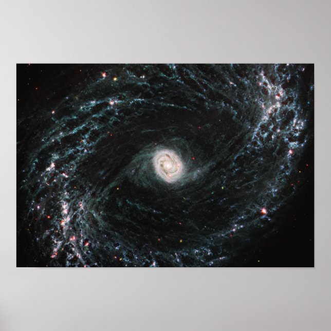 NGC 1433 Spiralgalaxie | MIRI | JWST Poster (Vorne)