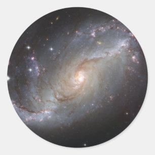 NGC 1672 Barred Spiral Galaxy Runder Aufkleber