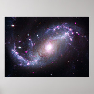 NGC 1672 Spiralgalaxie Weltraumteleskope Poster