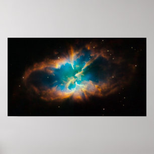 NGC 2818 Planetennebel glühend Poster