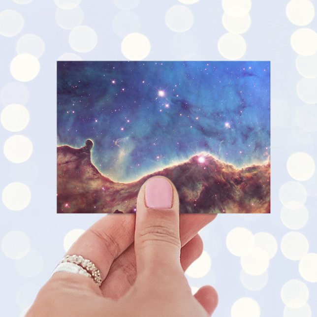 NGC 3324 Space-Foto Visitenkarte (Blue Celestial Space Photo Business Cards)