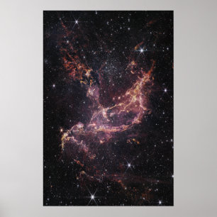 NGC 346 Sternencluster Inside a Nebula   JWST Poster