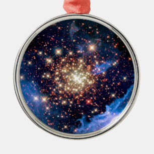 NGC 3603 Star Cluster - NASA Hubble Space Foto Ornament Aus Metall