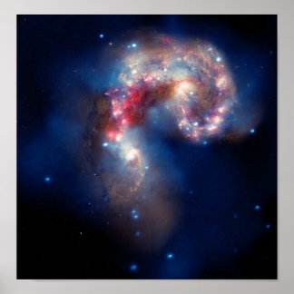 NGC 4038 Antennengalaxien NASA Poster
