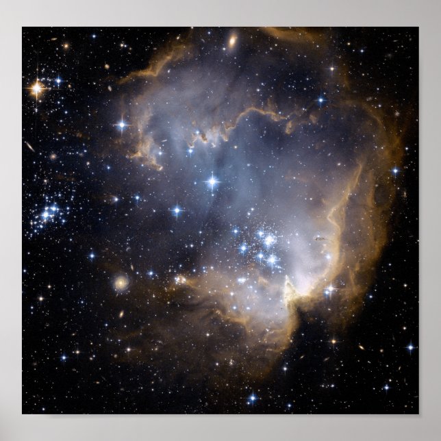 NGC 602 helle Sterne NASA Poster (Vorne)