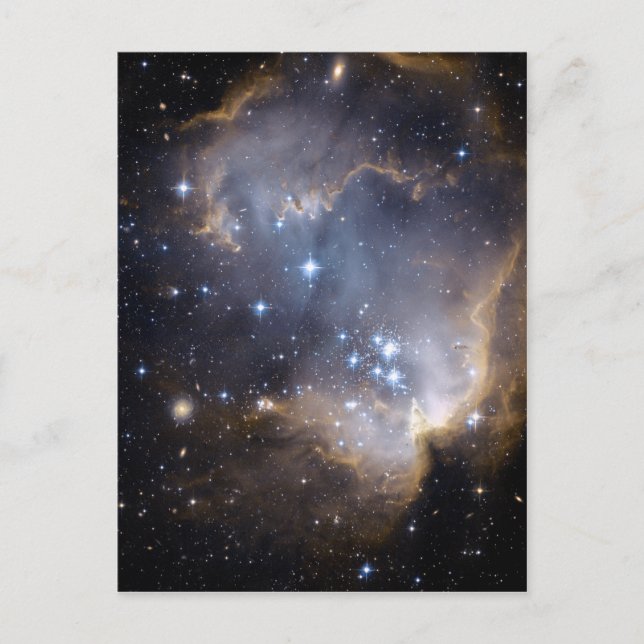 NGC 602 helle Sterne NASA Postkarte (Vorderseite)