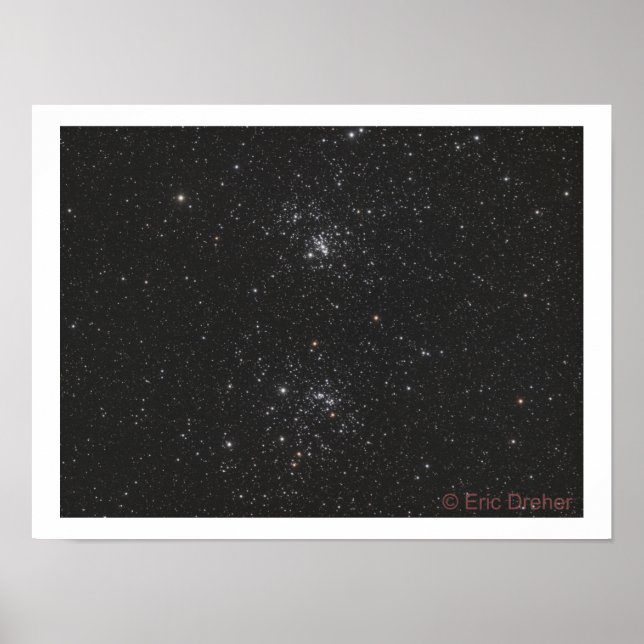 NGC 869 und NGC 884 von Eric Dreher Poster (Vorne)
