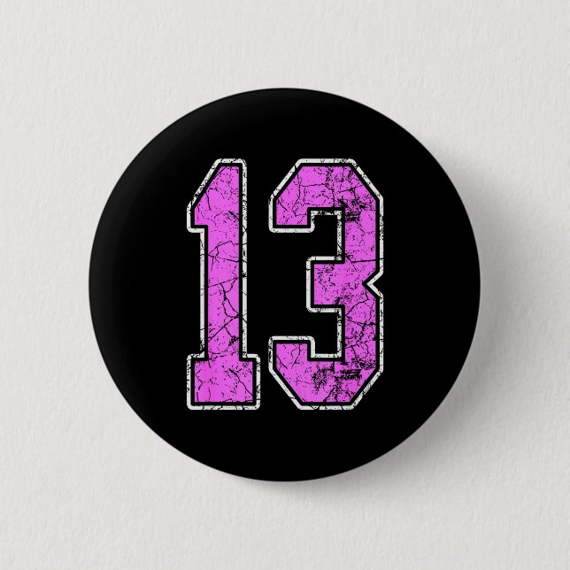 Nge Nk And Nk Number 13 Jersey Player Uniform #13  Button (Vorderseite)