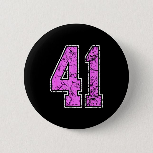 Nge Nk And Nk Number 41 Jersey Player Uniform #41  Button (Vorderseite)