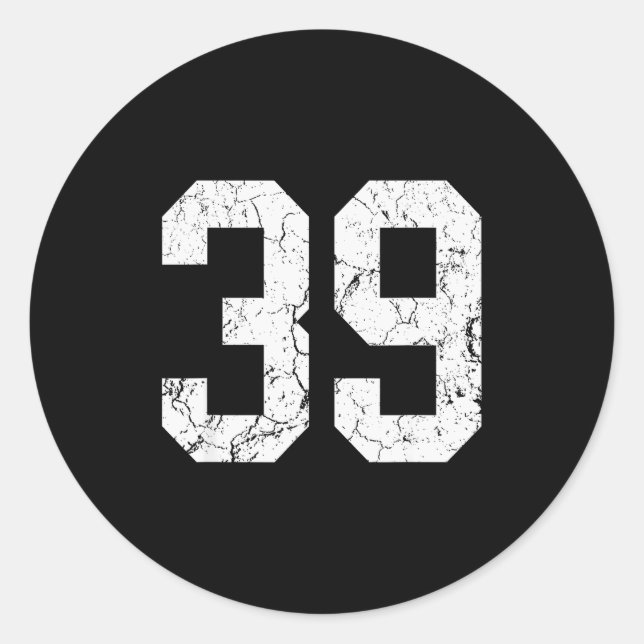 Nge White Number &#;  Jersey Uniform Player Fan  Runder Aufkleber (Vorderseite)