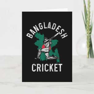 Ngladesh Cricketspieler Ngladeshi-Flagge Stolz Vin Karte