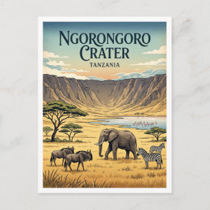 Ngorongoro-Krater Karatu Tansania Postkarte