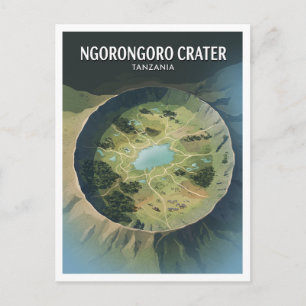 Ngorongoro-Krater Karatu Tansania Reise Andenken Postkarte