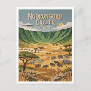 Ngorongoro-Krater Tansania Postkarte
