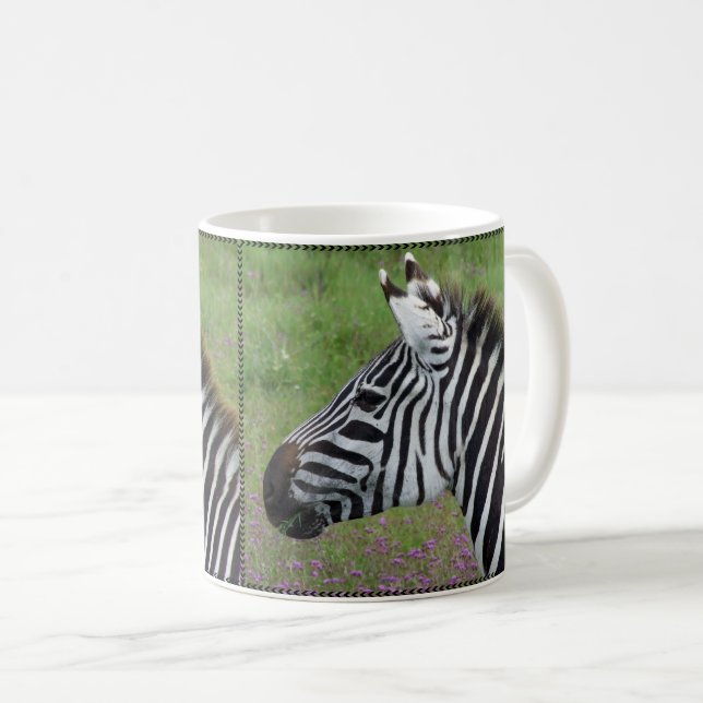 Ngorongoro Zebra Nah-up Kaffeetasse (VorderseiteRechts)
