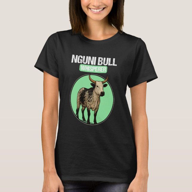 Nguni-Rind Nguni-Bulle T-Shirt (Vorderseite)