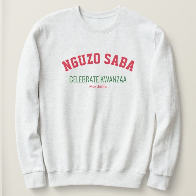 NGUZO SABA Celebrate Kwanzaa Sweatshirt (Design vorne)