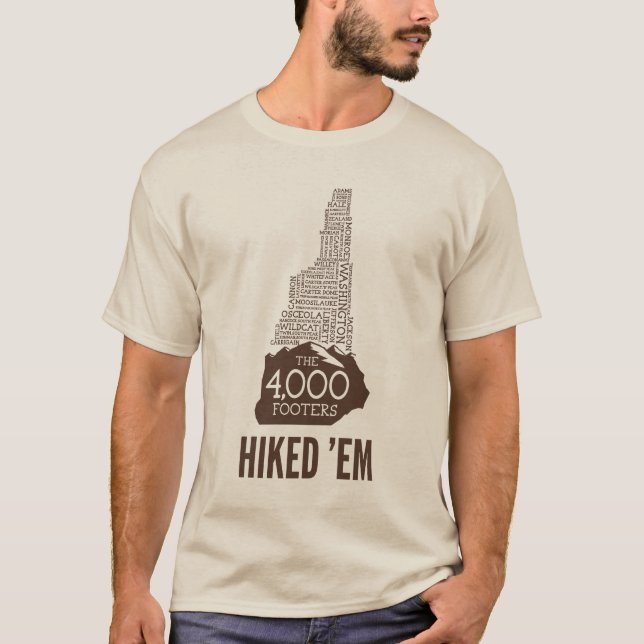 NH 4000 Footers Hiked T - Shirt (Braunes Logo) (Vorderseite)