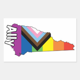 NH Ally Rechteckiger Aufkleber