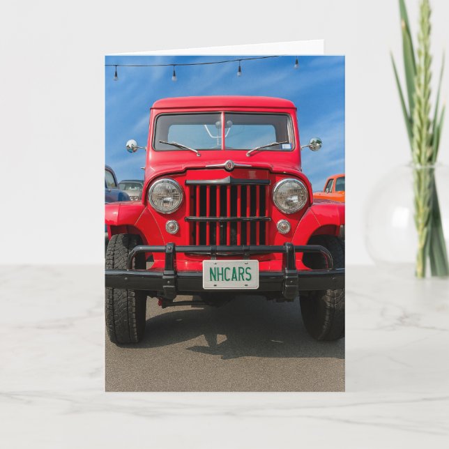 NH Antique Car Blank Gruß Karte (Vorderseite)