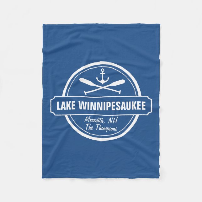 NH Lake Winnipesaukee Sonderstadt, Name, Anker Fleecedecke (Vorderseite)