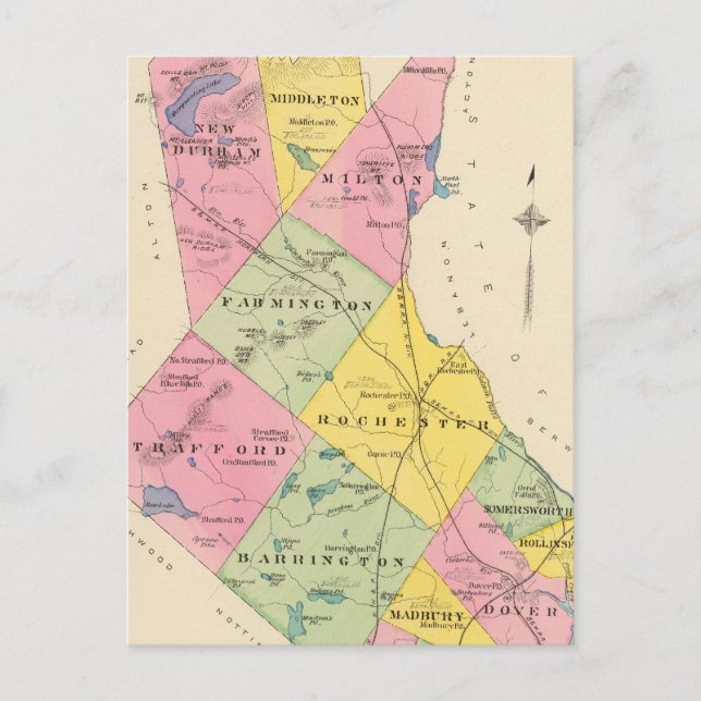 NH Landkreis Strafford Postkarte (Vorderseite)