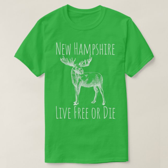 Nh Lebe Frei Oder Stirb Elch New Hampshire  1 T-Shirt (Design vorne)